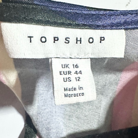 Topshop Stripe Knot Front Long Sleeve Minidress in Black Size 12 - NWT - Picture 7 of 9